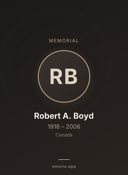 Memorial portrait of Robert A. Boyd