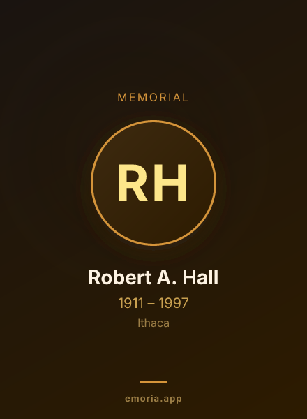 Memorial portrait of Robert A. Hall