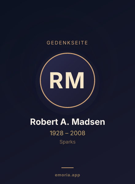 Gedenkportrait von Robert A. Madsen