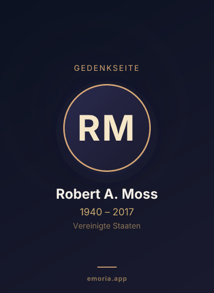 Gedenkportrait von Robert A. Moss
