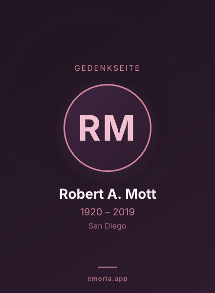 Gedenkportrait von Robert A. Mott