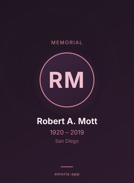Memorial portrait of Robert A. Mott