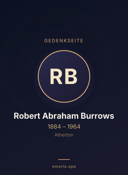 Gedenkportrait von Robert Abraham Burrows