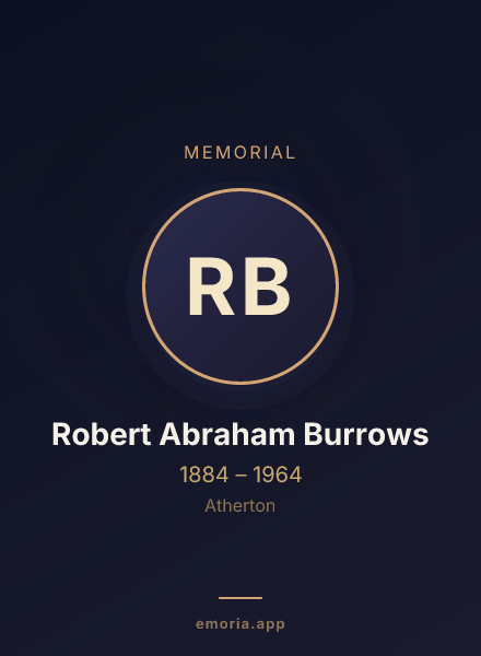 Memorial portrait of Robert Abraham Burrows