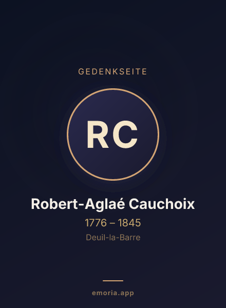 Gedenkportrait von Robert-Aglaé Cauchoix