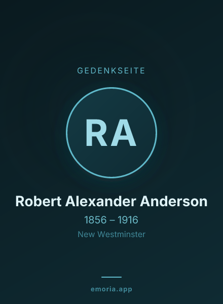 Gedenkportrait von Robert Alexander Anderson