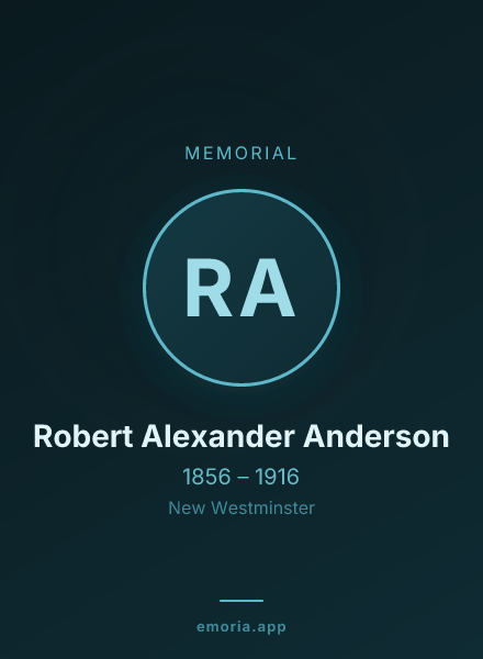 Memorial portrait of Robert Alexander Anderson