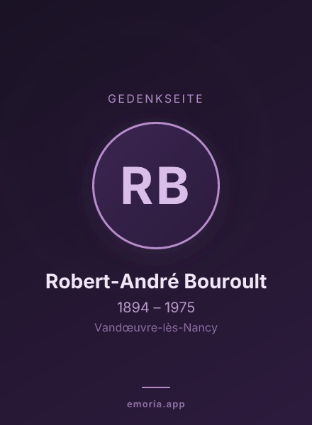 Gedenkportrait von Robert-André Bouroult