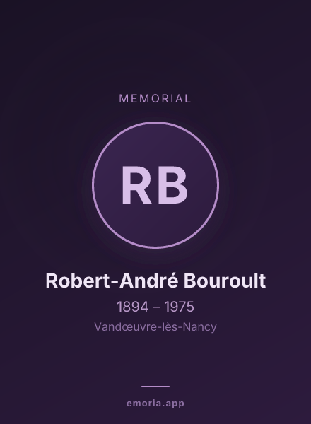 Memorial portrait of Robert-André Bouroult