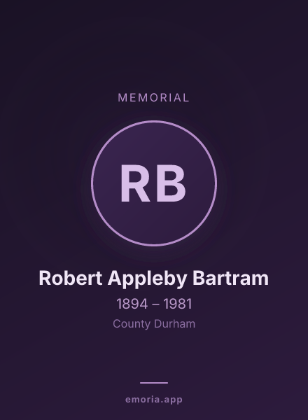 Memorial portrait of Robert Appleby Bartram