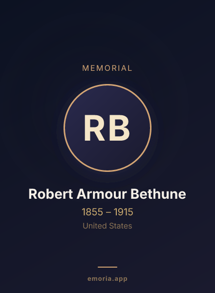 Memorial portrait of Robert Armour Bethune