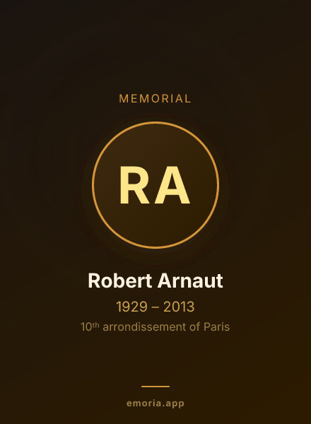 Memorial portrait of Robert Arnaut