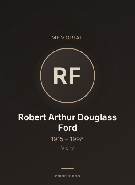 Memorial portrait of Robert Arthur Douglass Ford