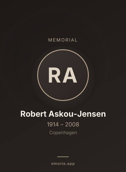 Memorial portrait of Robert Askou-Jensen