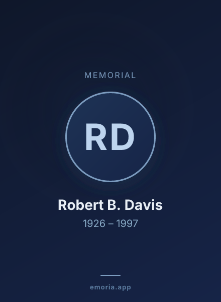 Memorial portrait of Robert B. Davis
