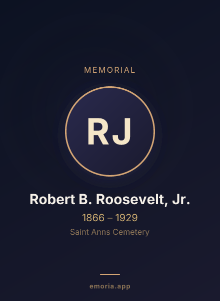 Memorial portrait of Robert B. Roosevelt, Jr.