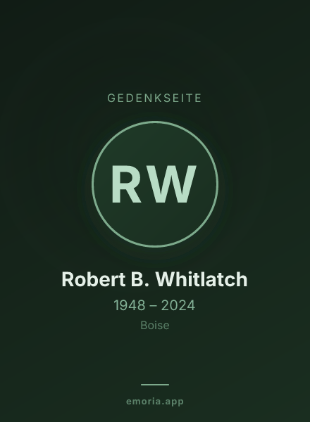 Gedenkportrait von Robert B. Whitlatch