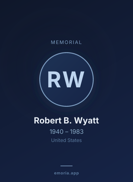 Memorial portrait of Robert B. Wyatt