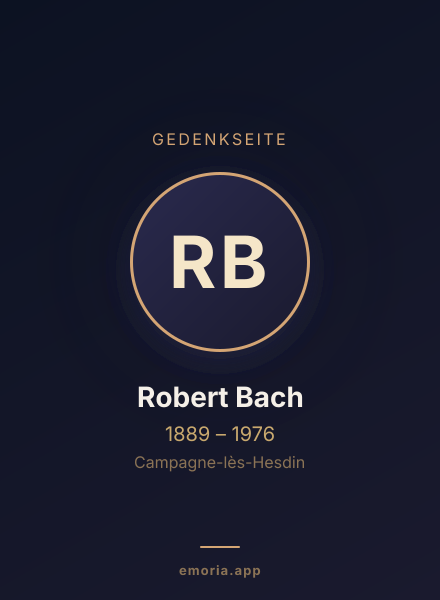 Gedenkportrait von Robert Bach