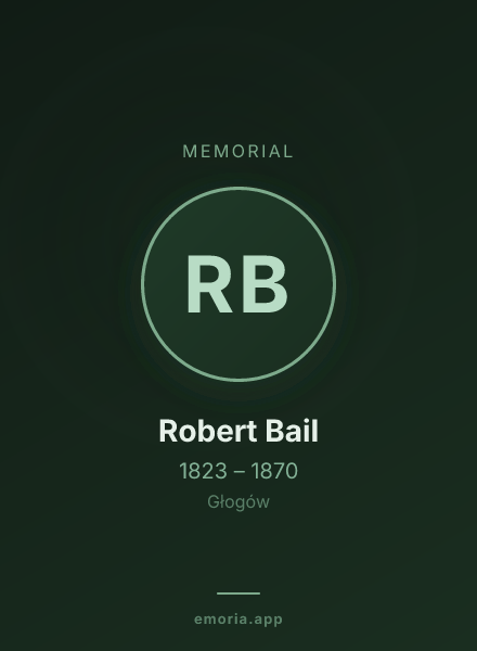 Memorial portrait of Robert Bail