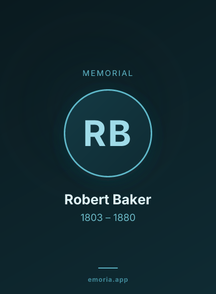 Memorial portrait of Robert Baker