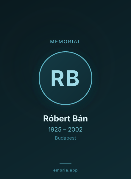 Memorial portrait of Róbert Bán