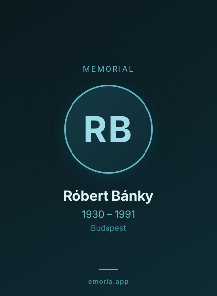 Memorial portrait of Róbert Bánky