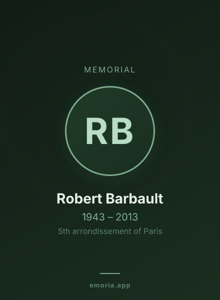 Memorial portrait of Robert Barbault