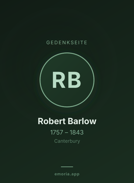 Gedenkportrait von Robert Barlow