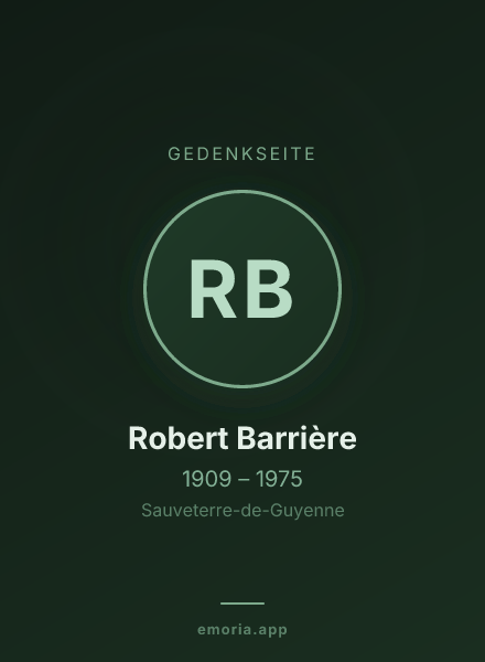Gedenkportrait von Robert Barrière