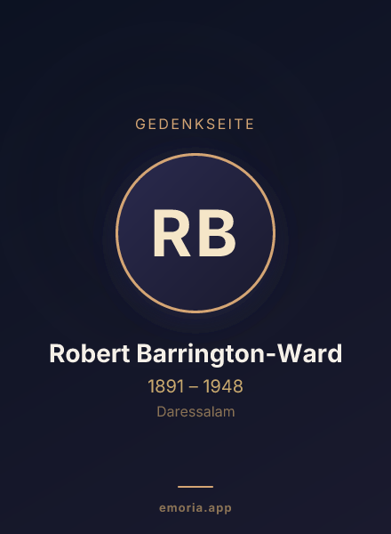 Gedenkportrait von Robert Barrington-Ward