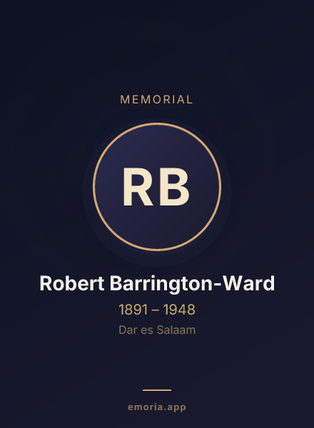 Memorial portrait of Robert Barrington-Ward