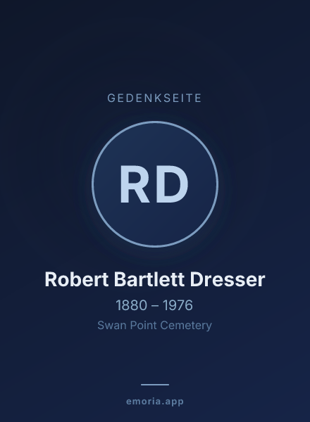 Gedenkportrait von Robert Bartlett Dresser