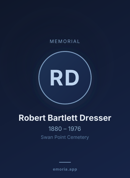 Memorial portrait of Robert Bartlett Dresser