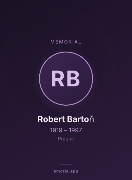 Memorial portrait of Robert Bartoň