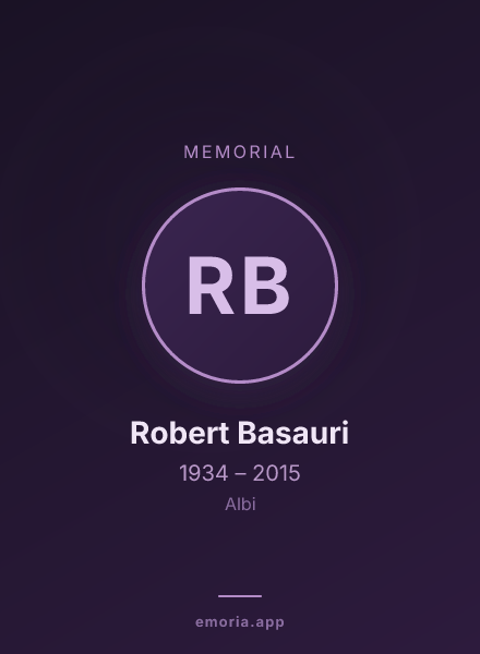 Memorial portrait of Robert Basauri