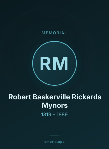 Memorial portrait of Robert Baskerville Rickards Mynors