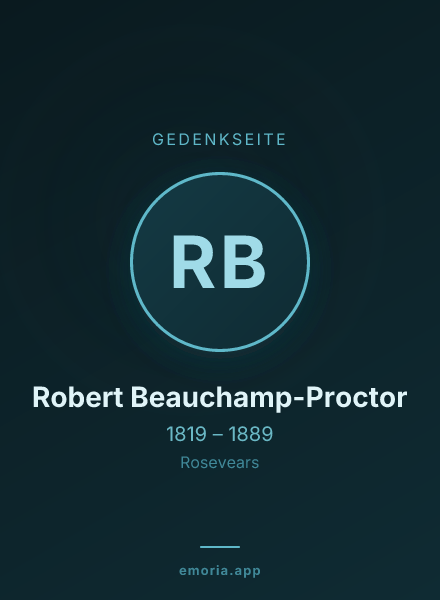 Gedenkportrait von Robert Beauchamp-Proctor
