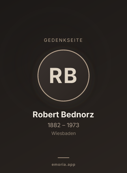 Gedenkportrait von Robert Bednorz