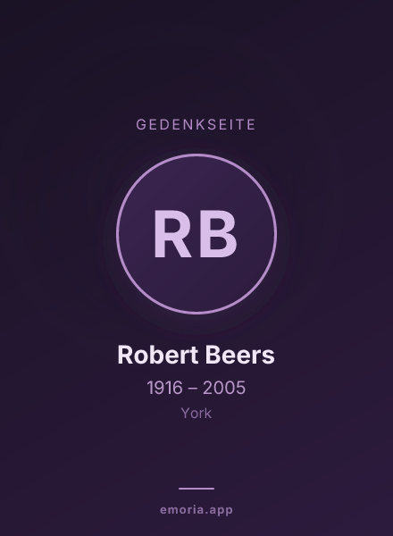 Gedenkportrait von Robert Beers