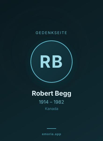 Gedenkportrait von Robert Begg