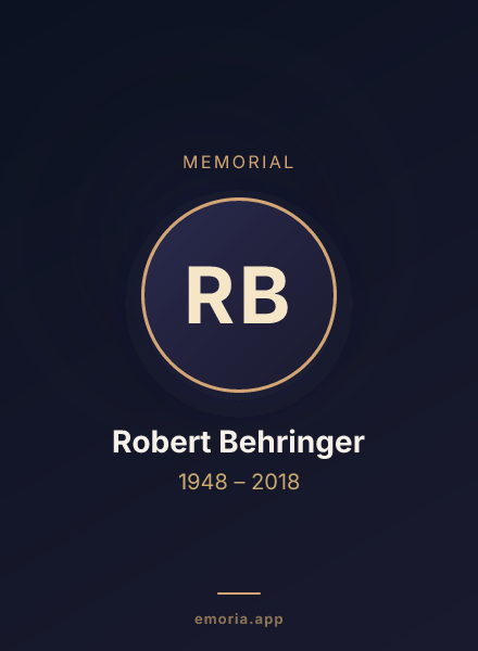 Memorial portrait of Robert Behringer