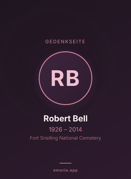 Gedenkportrait von Robert Bell
