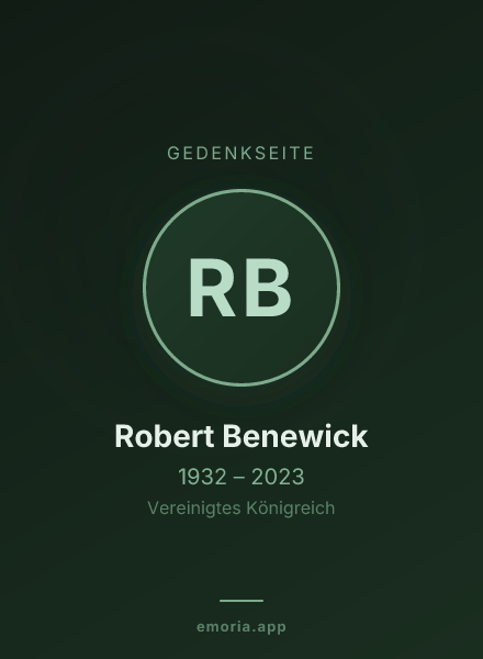Gedenkportrait von Robert Benewick