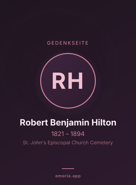Gedenkportrait von Robert Benjamin Hilton