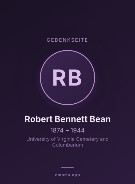 Gedenkportrait von Robert Bennett Bean