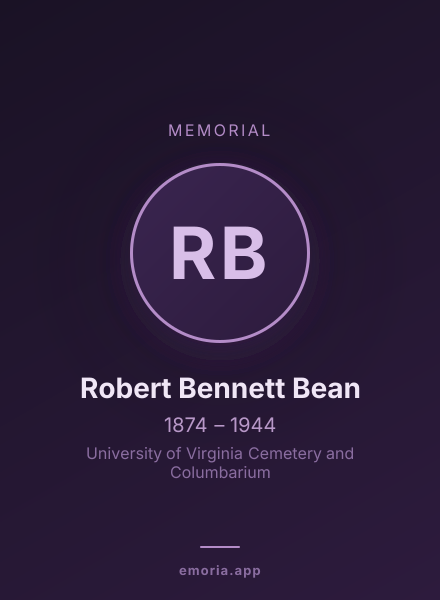 Memorial portrait of Robert Bennett Bean