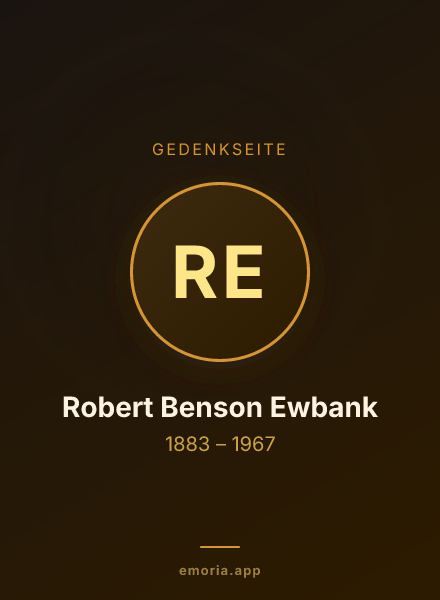 Gedenkportrait von Robert Benson Ewbank