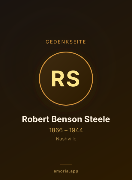Gedenkportrait von Robert Benson Steele
