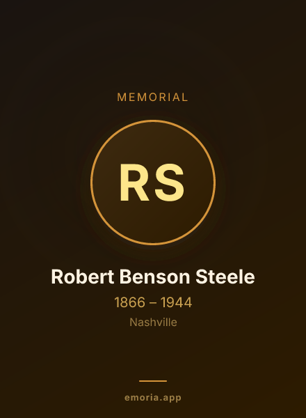 Memorial portrait of Robert Benson Steele